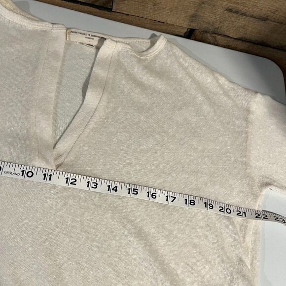 Urban Outfitters Project Social T - cream with notched neck - S 🙂 3/$15 - Picture 6 of 8